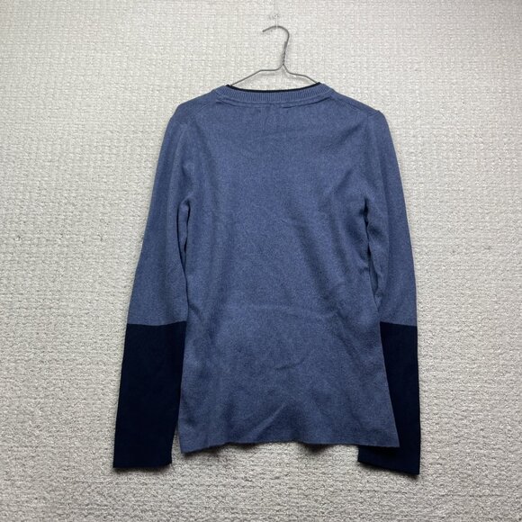 Tommy Hilfiger Shirt Blue Striped Long Sleeve Spell out logo Women Sz L Preppy - Picture 10 of 12